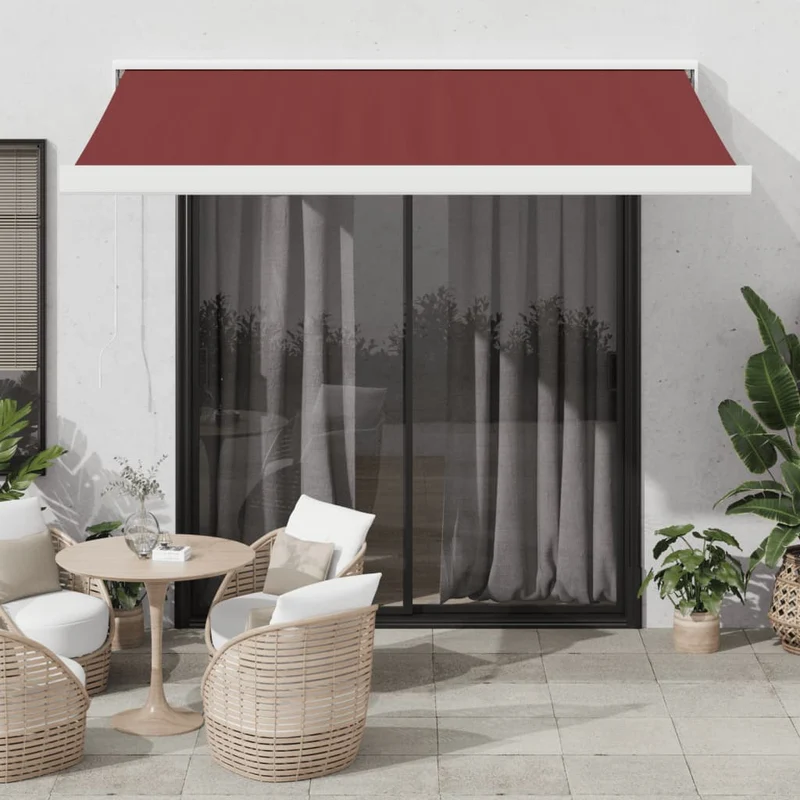Luifel 300x250 cm bordeauxrood automatisch