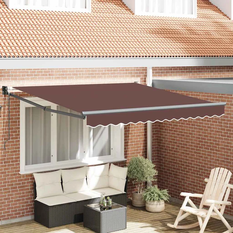 Luifel automatisch uittrekbaar 300x250 cm bruin antraciet