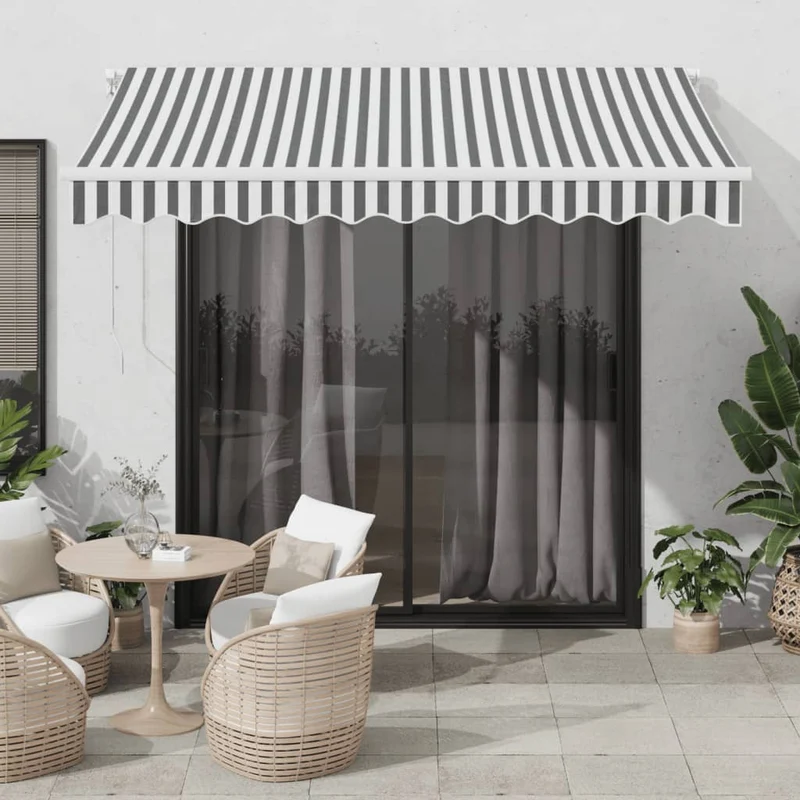 Luifel uittrekbaar 300x250 cm antraciet wit