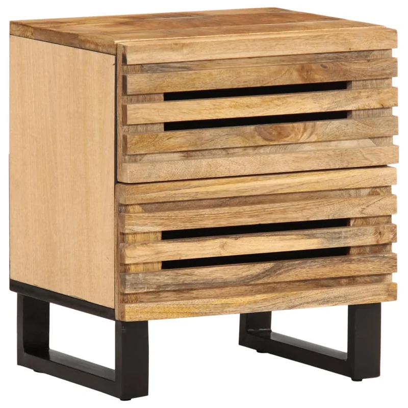 Nachtkastje 40x33x46 cm massief mangohout