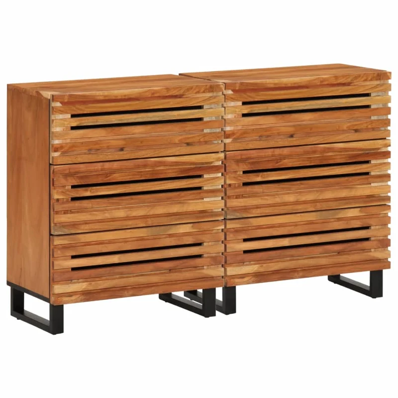 Senkit 2 kpl 60x34x75 cm täysi akasiapuu