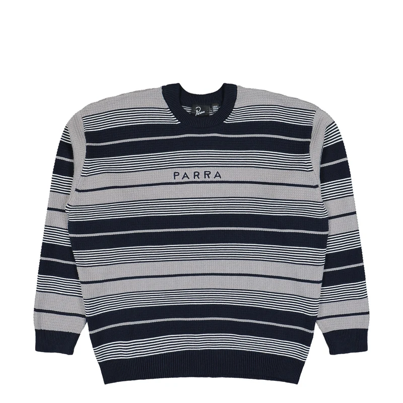 Neatly Striped Knitted Pullover XL