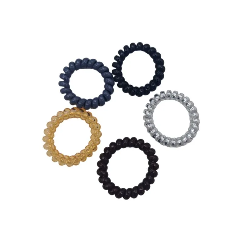 Kit Elásticos para Cabelo Firmeza 5 Unidades Eleganza Colorido Resistente KIT ELÁSTICOS PARA CABELO ELEGANZA COM 5 UNIDADES