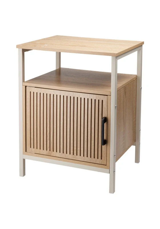 Metal Frame Cabinet - Beige Natural / One Size