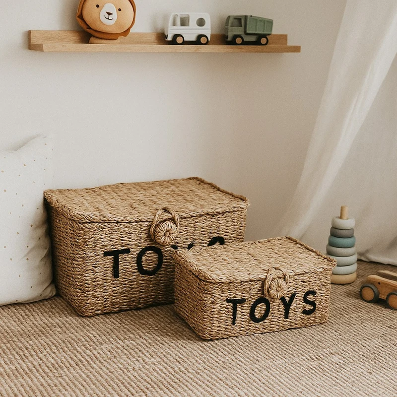 Pojemniki na zabawki zamykane TOYS, 2 koszyki