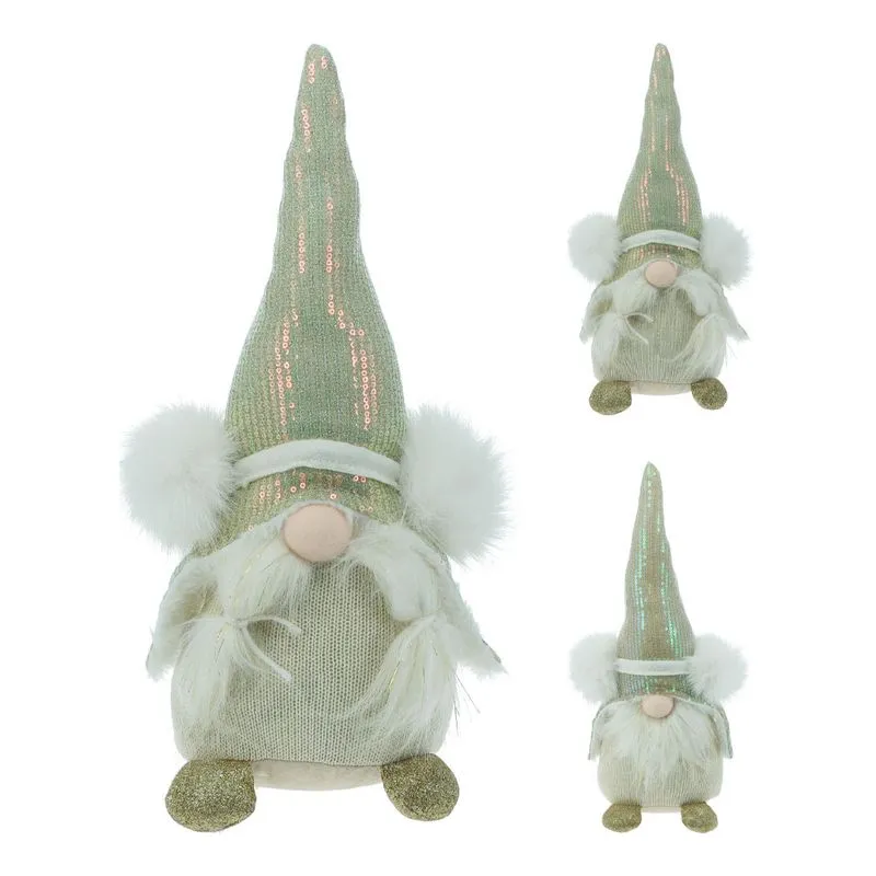 Gnomo Home & Styling Diseño Dorado Blanco 39cm Surtido Navidad 26