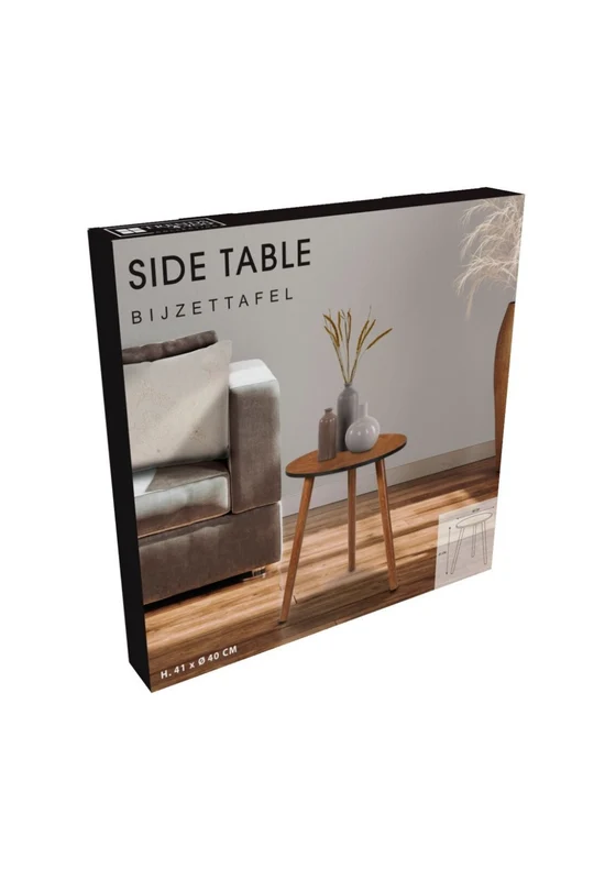 Round Side Table - Beige Natural / One Size