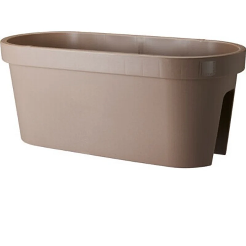 Vaso fioriera da balcone rettangolare per ringhiera da esterno per fiori e piante 60 cm / Mok