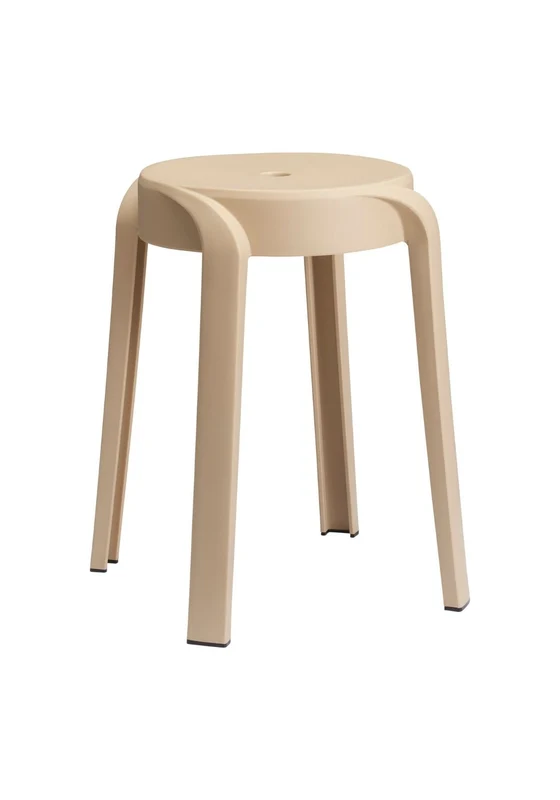 Stackable Round Stool - Beige Taupe / One Size