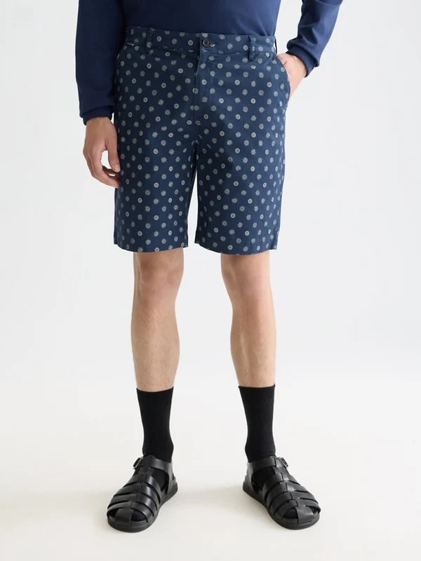 Scotch & Soda Mens Stuart Chino Shorts Foulard Dress Blues / L