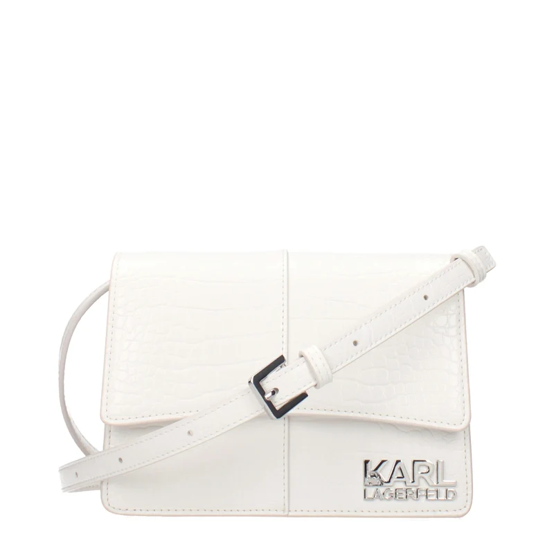 Karl Lagerfeld White Polyethylene Crossbody Bag