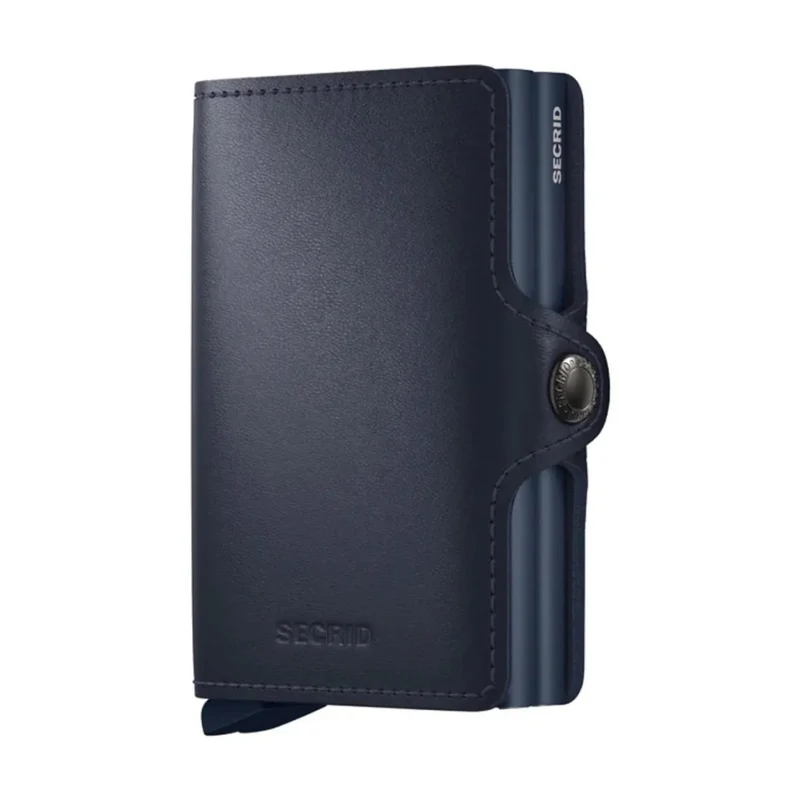 Secrid Twinwallet Compact RFID Mens Travel Leather Wallet Navy Cost Commando