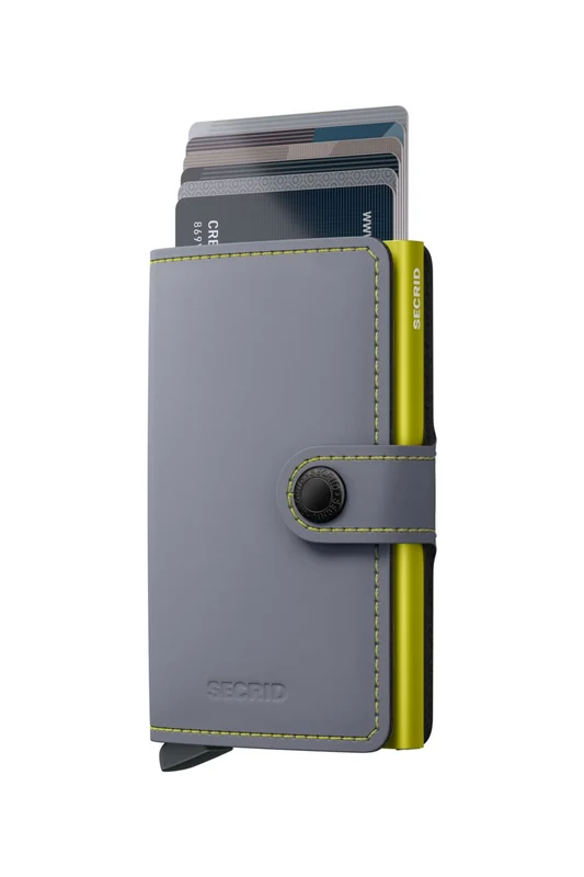 SECRID MINIWALLET MATTE GRIS Y LIMA