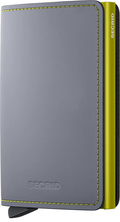 SECRID SLIMWALLET MATTE GRIS Y LIMA
