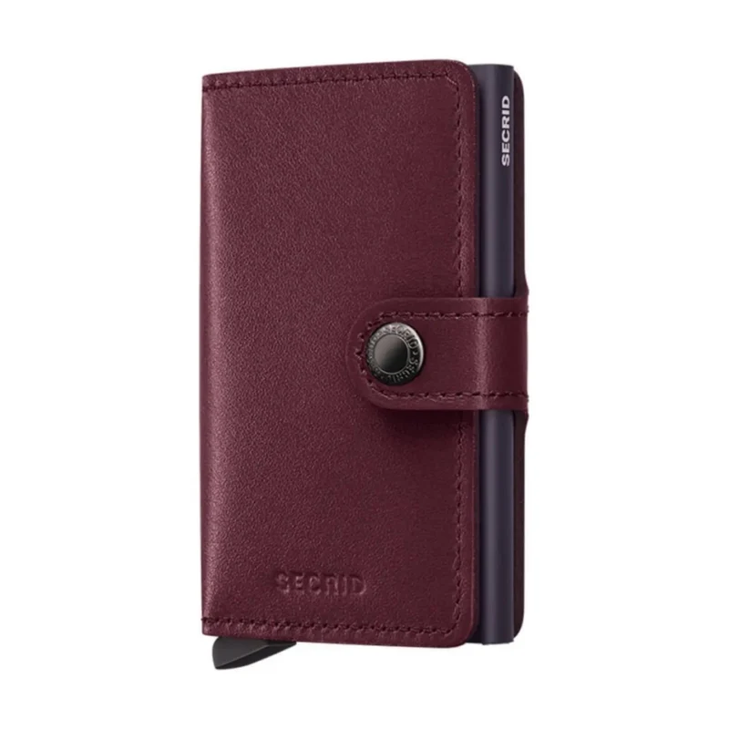 Secrid Miniwallet Compact RFID Mens Travel Wallet European Leather Cranberry Cost Commando