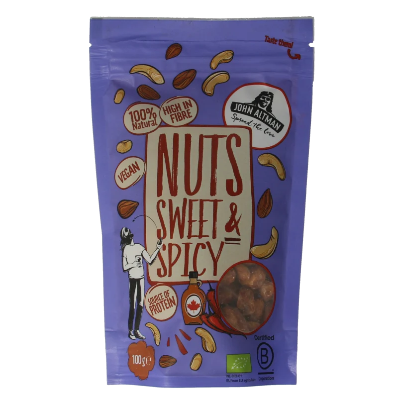 John Altman Mixed nuts sweet & spicy biologisch 100 gram