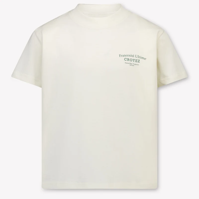 Croyez Kinder Jongens T-Shirt In Off White 16 Jaar