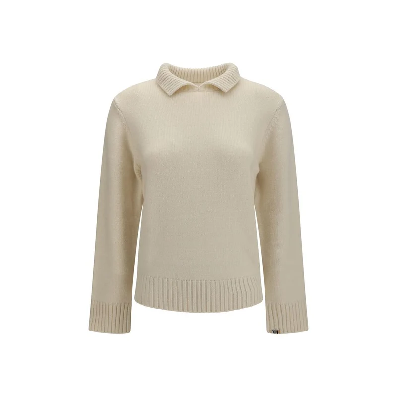 Extreme Cashmere White Cashmere Sweater One Size