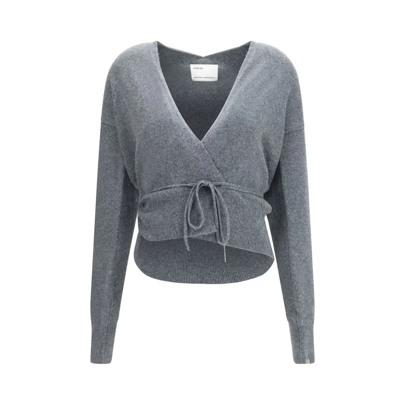Extreme Cashmere Gray Cashmere Cardigan One Size