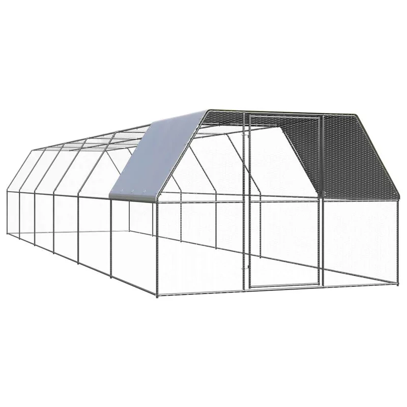 Kanahäkki 3x12x2 m galvanoitu teräs