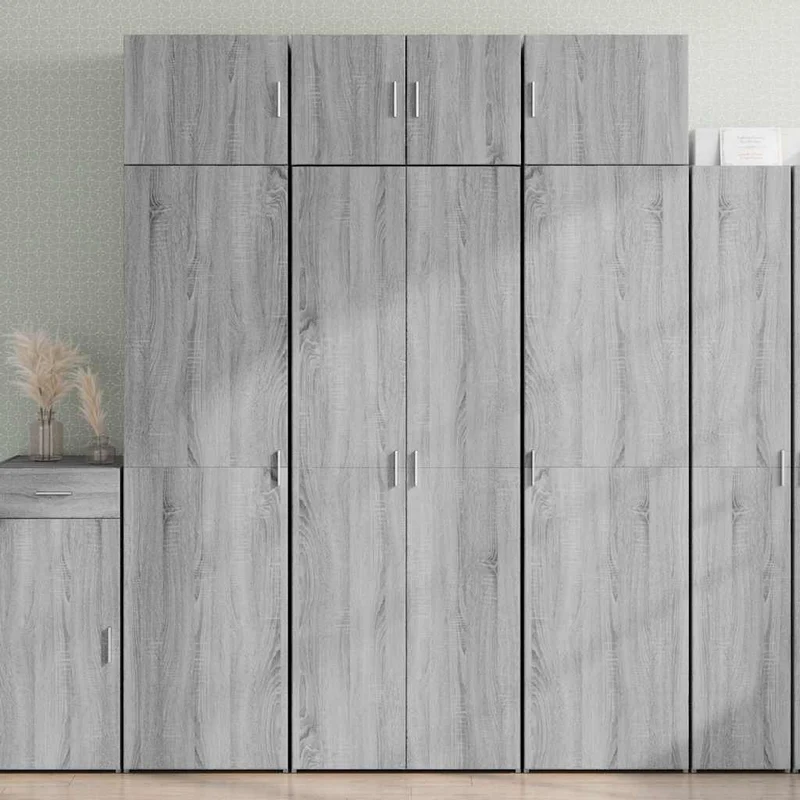 Kaappi harmaa Sonoma 70x42,5x185 cm tekninen puu