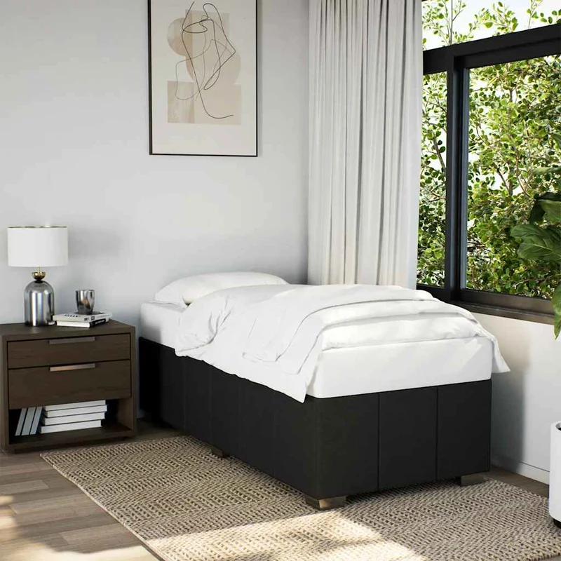 Bedframe 100x200 cm stof zwart
