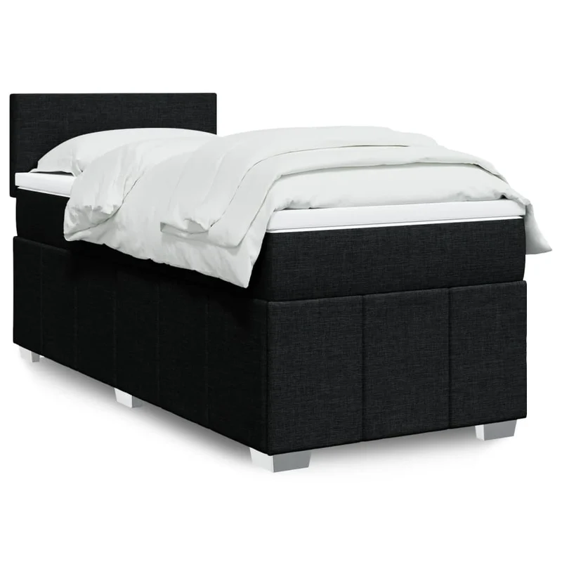 Boxspring met matras 100x200 cm zwart
