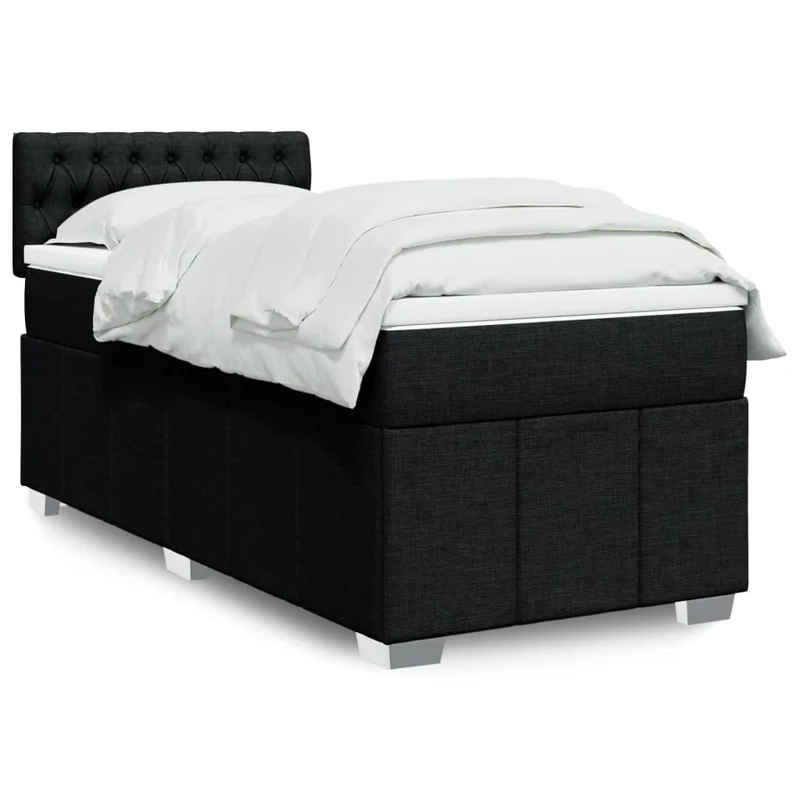 Boxspring met matras 100x200 cm zwart