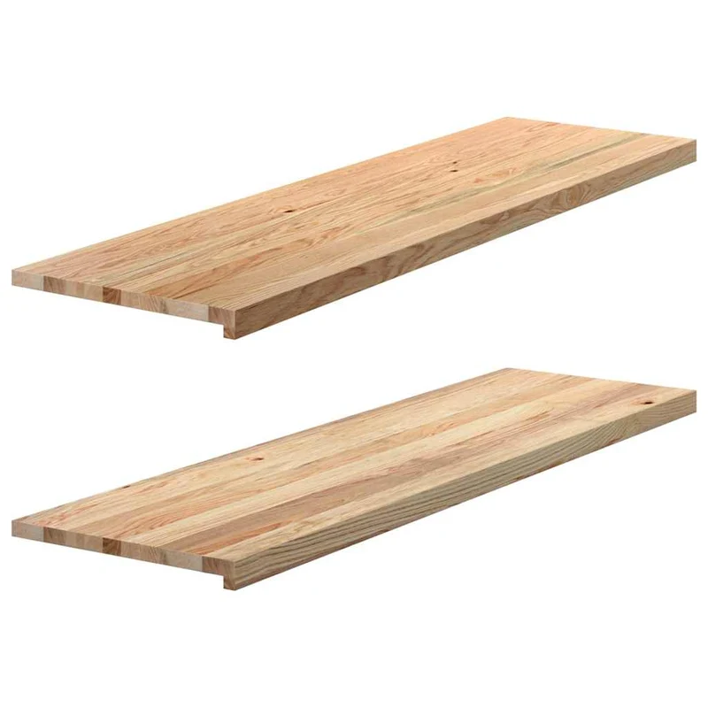 Vensterbank massief eikenhout 140x40x2 cm 2 stuks
