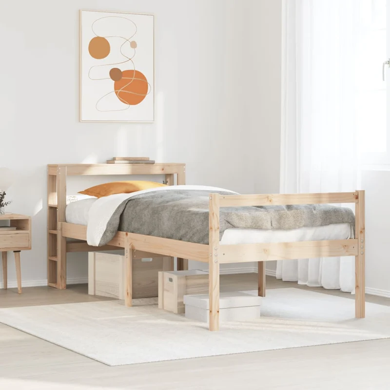 Vanhusten sänky päädyllä 90x190 cm täysi mänty