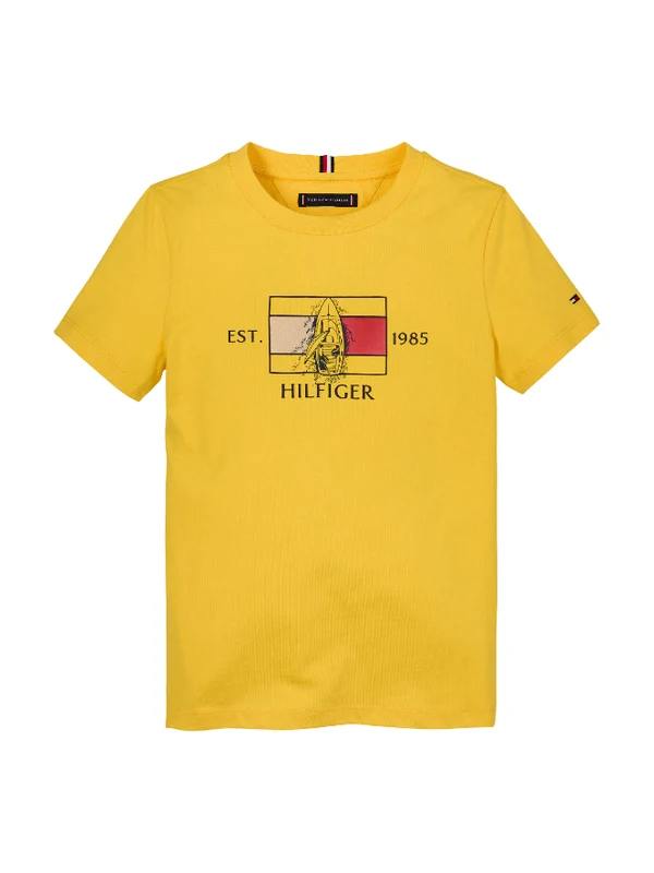 Tommy Hilfiger - Boys' Flag Yacht Short Sleeve T-Shirt Yellow / 14