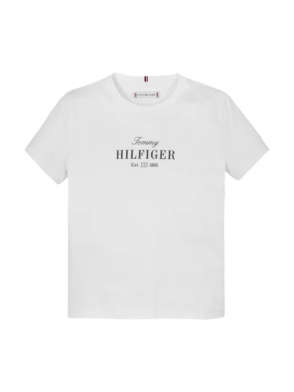 Tommy Hilfiger - Girls' Script Short Sleeve T-Shirt White / 4