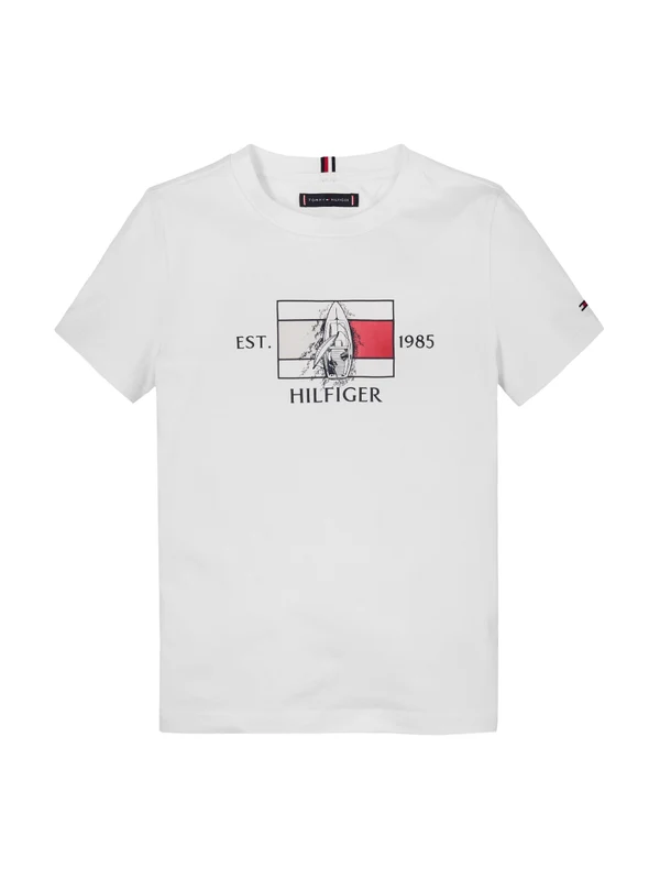 Tommy Hilfiger - Boys' Flag Yacht Short Sleeve T-Shirt White / 12