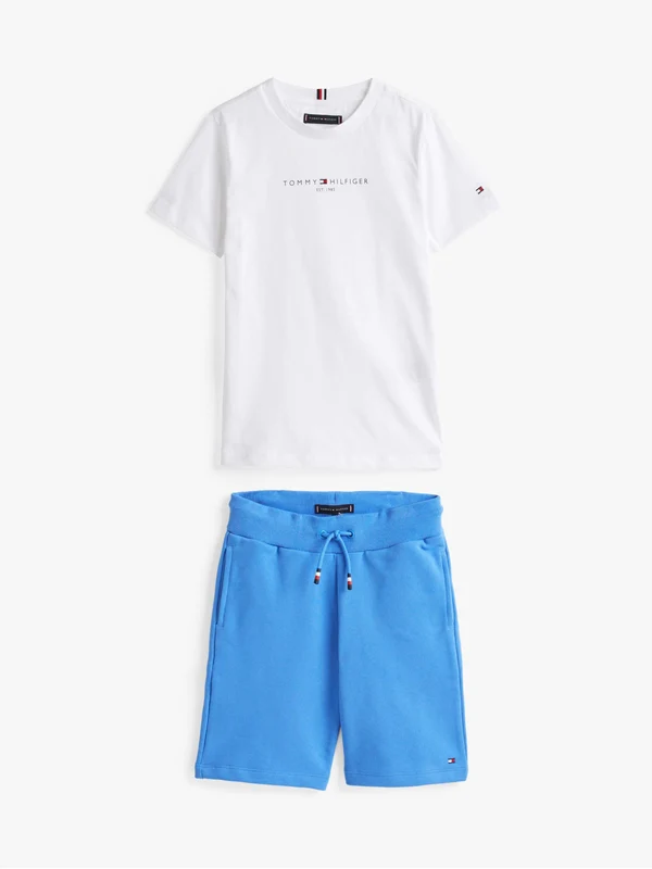 Tommy Hilfiger - Boys' T-Shirt And Sweat Shorts Set White / 10