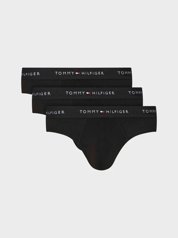 Tommy Hilfiger - Men's 3-Pack Logo Waistband Boxer Briefs Black / L