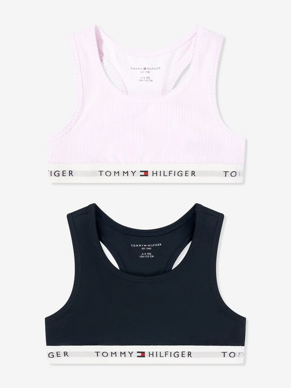 Tommy Hilfiger Girls 2 Pack Bralette Set in Multicolour Multicoloured / 14 - 16 Yrs