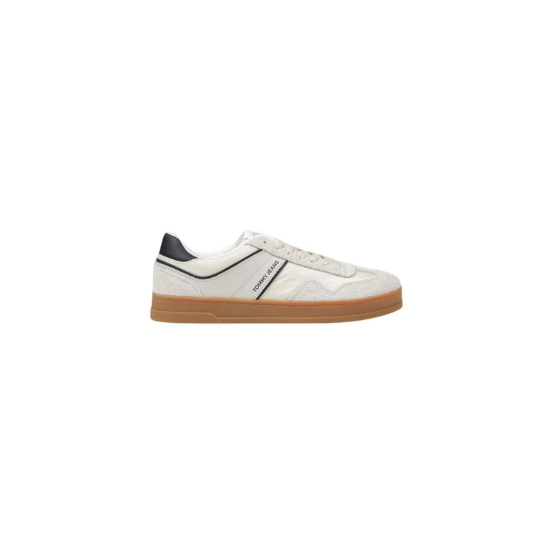 Tommy Hilfiger Jeans Cream Leather Low Top Sneakers EU41/US8