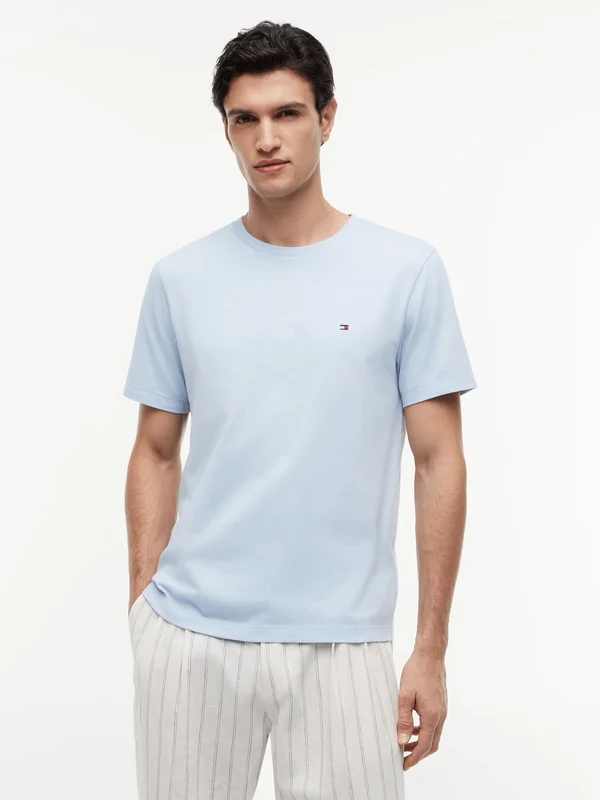 Tommy Hilfiger Mens Essential Solid Tee - Breezy Blue Breezy Blue / 2XL