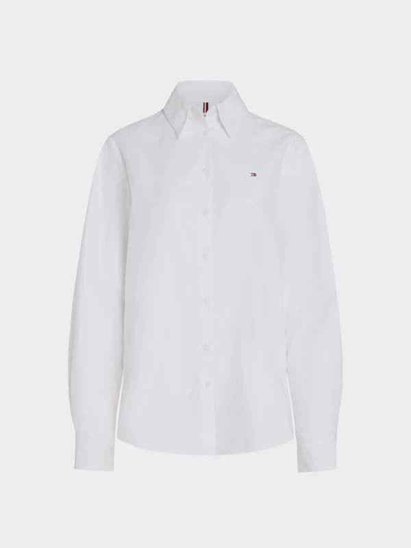 Tommy Hilfiger - Women's Relaxed Fit Oxford Shirt White 1 / 34