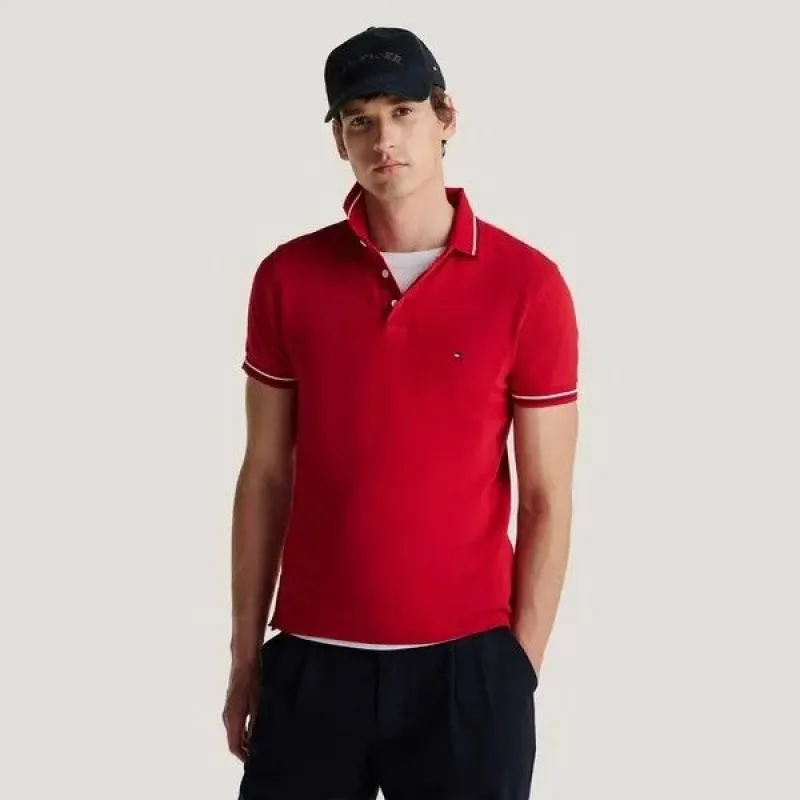 Camisa Polo Tommy Hilfiger M / Vermelho