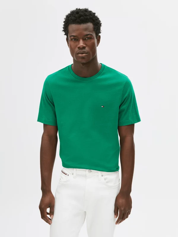Tommy Hilfiger Mens Essential Solid Tee - Nouveau Green Nouveau Green / S