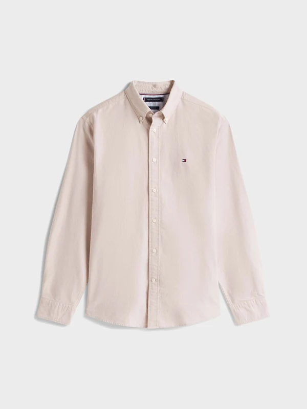 Tommy Hilfiger - Men's Heritage Regular Fit Oxford Shirt Dark Beige / XL