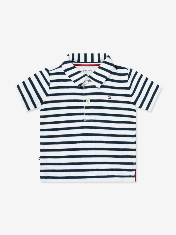 Tommy Hilfiger Baby Boys Rib Stripe Polo Shirt in Navy Navy / 6 Mths