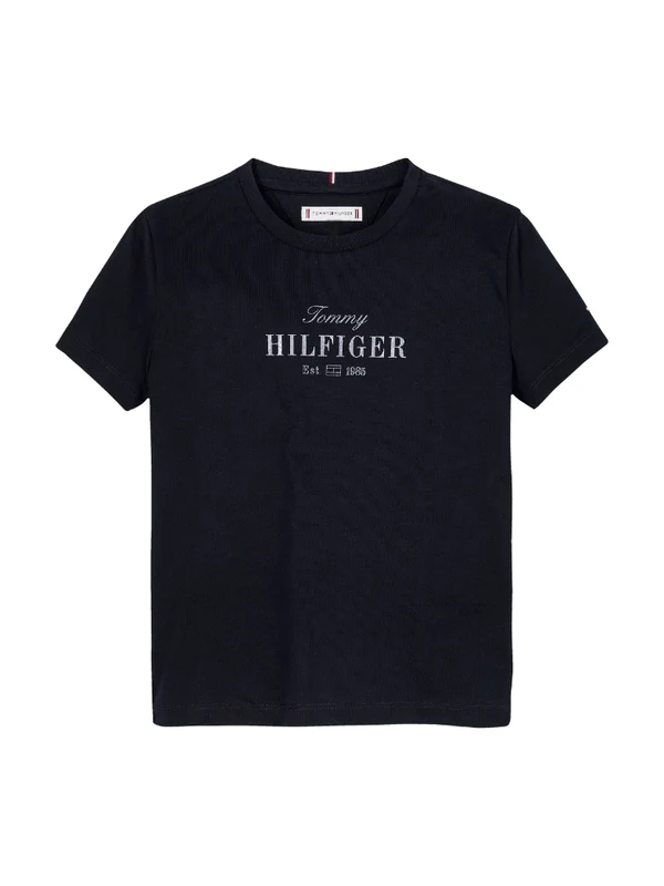 Tommy Hilfiger - Girls' Script Short Sleeve T-Shirt Navy / 14