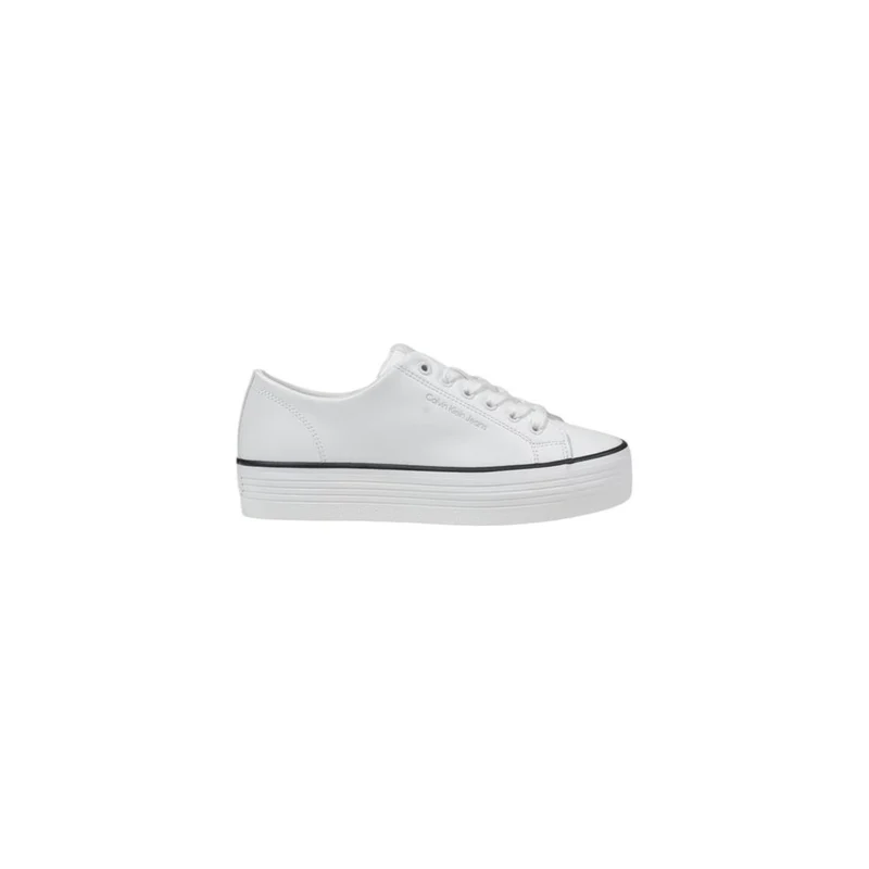 Calvin Klein Jeans Black And White Leather Platform Sneakers EU40/US10