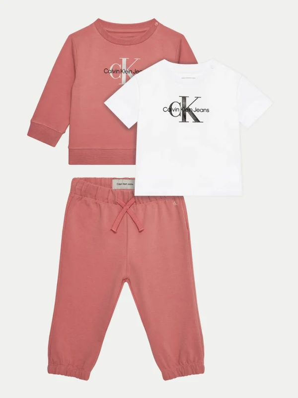 Calvin Klein Jeans - Unisex - Monogram Starter Regular Fit Set Pink / 6-9 M