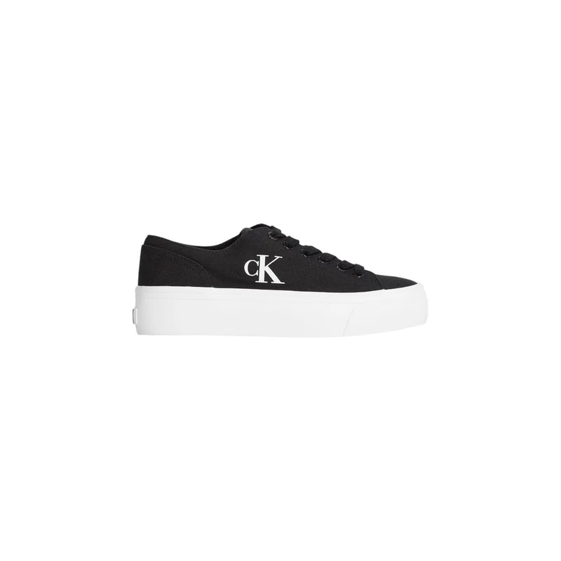 Calvin Klein Jeans Black And White Recycled Cotton Platform Sneakers EU40/US10