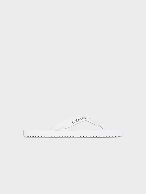Calvin Klein Jeans - Men's Beach Sandal Transparent TPU Flip Flops Bright white/Black / 41