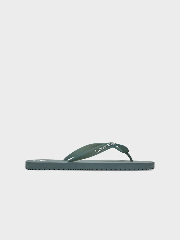 Calvin Klein Jeans - Men's Beach Sandal Transparent TPU Flip Flops Green / 43