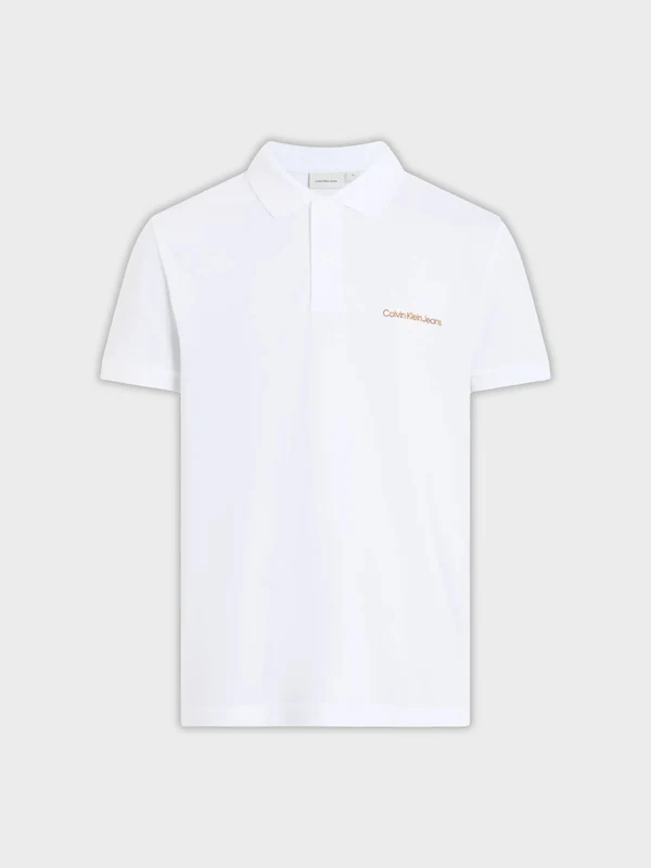 Calvin Klein Jeans - Men's Monologo Polo Shirt White / xxxl